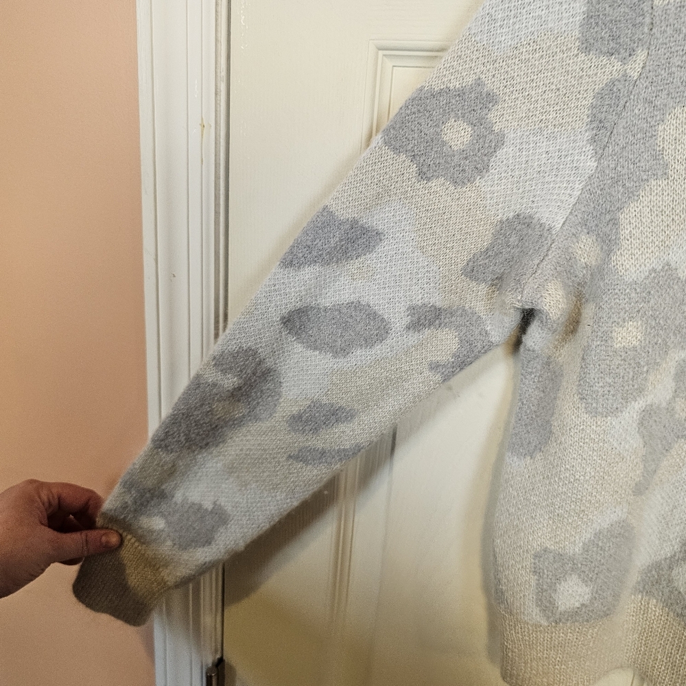 Rag & Bone Mohair Angora Leppard Animal Print Crewneck Sweater - Picture 4 of 7